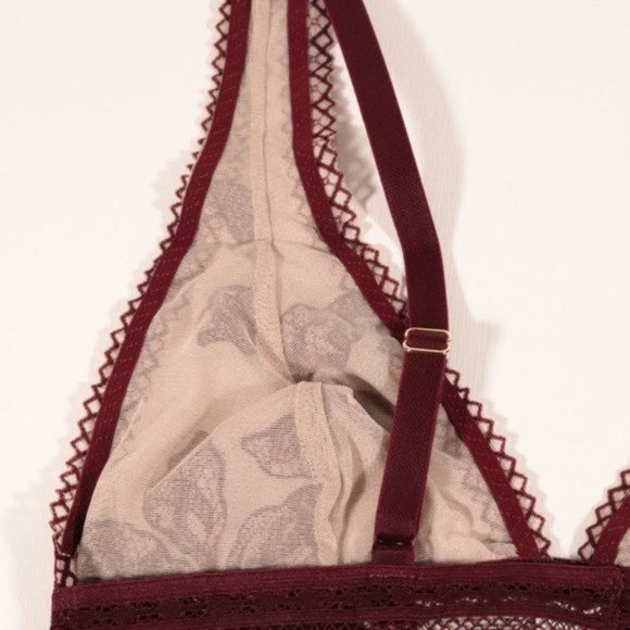 NWT Free People X Revolve Alia Bralette in Bordeaux Combo - Picture 7 of 9